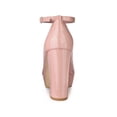 thumbnail image 2 of BLISSFUL STEP Escarpins à Talon Bloc pour Femmes Plateforme Bride à la Cheville Bout Rond Talon Rose 6, 2 of 7