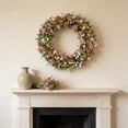 thumbnail image 7 of Eucalyptus & Cherry Blossom Floral Wreath, Handcrafted Spring Wreath, Front Door Wall Hanging Decor, Ideal for Home Office Easter Holiday Accents, 16.5in/42cm, Multicolor, 7 of 7