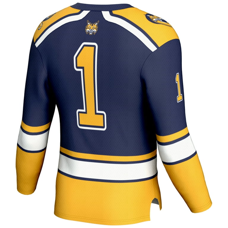 Youth GameDay Greats 1 Navy Quinnipiac Bobcats 2023 NCAA Men s Ice Hockey National Champions Hockey Jersey Walmart