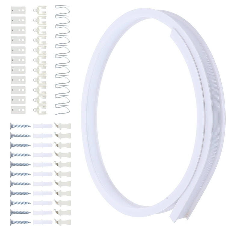 Flexible Bendable Ceiling Curtain Track, White Curved Ceiling