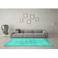 thumbnail image 3 of Ahgly Company Indoor Round Persian Turquoise Blue Traditional Area Rugs, 4' Round, 3 of 4