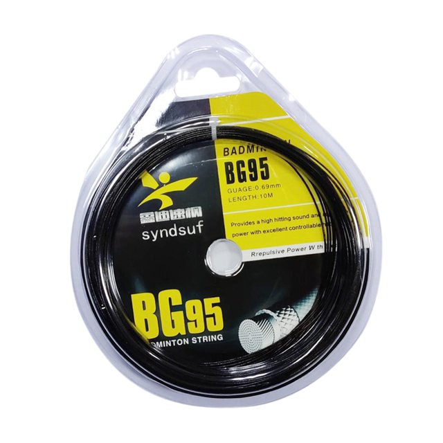 Cuerda de raqueta de raqueta de bádminton, cuerda de de bádminton accesorio de reparación de bádminton diámetro 0,69mm ligero para entrenamiento Negro Macarena Cuerda de raqueta de bádminton