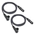 thumbnail image 1 of Cable XLR Devinal en ángulo recto macho a hembra recta, paquete de 2, 1 of 7