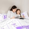 thumbnail image 5 of Castle Fairy Personalized Initial Letter R 2Pcs Bedding Comforter Set for Children Women Men,Bow Tie Stripes Twin Comforter Sets,Monogrammed Alphabet Breathable Bedding Set,Breathable Home Decor, 5 of 8