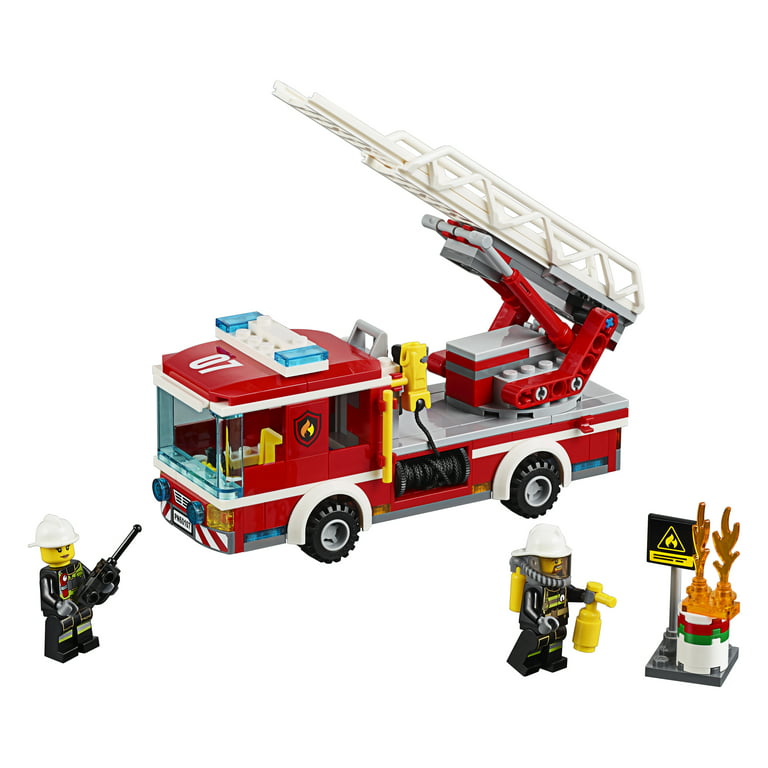 gå på arbejde Medfølelse mel LEGO City Fire Fire Ladder Truck 60107 - Walmart.com