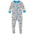 thumbnail image 6 of Gerber Baby Boy & Toddler Boy Snug Fit Footed Cotton Pajamas, 2-Pack, Sizes 0/3 Months -5T, 6 of 12