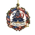 thumbnail image 2 of 250th Anniversary Christmas Ornament,Patriotic 2D Acrylic Keepsake for Christmas Tree,Car,Home Wall Commemorative Holiday Decoration(D), 2 of 6