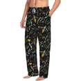 thumbnail image 6 of Susaid Wasp and Florals Print Mens Pajama Pants Set Sleep & Lounge Pants, PJ Bottoms with Pockets and Button Fly-Medium, 6 of 6