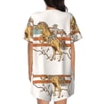 thumbnail image 3 of Lsque Vintage Wild West Cowboy Women's Short-Sleeved Pajama Set - 2 Piece Soft and Lightweight Sleepwear Set-X-Large, 3 of 9