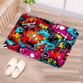 thumbnail image 5 of Graffiti Modern Polyester Non-Slip Floor Rug Office Mat, Machine Washable Office Rugs, 5 of 6