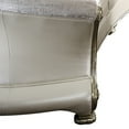 thumbnail image 4 of Benjara BM221415 Curved Leatherette Sofa with Button Tufted Details & Crown Top, Cream, 4 of 5