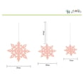 thumbnail image 2 of Adornos colgantes de copos de nieve para Navidad, 6 piezas de guirnaldas de copos de nieve 3D con purpurina blanca grande para Navidad, invierno, país de las maravillas, vacaciones, fiesta, 2 of 7