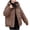Brown Coats for Winter, variant on XPMWRP Women's Quilted Thicken Hooded Coats Solid Color Long Sleeve Fashion Zip Up Coats Winter Warm Loose Jacket with Pockets White XXL