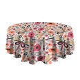 thumbnail image 5 of Pioneer Flower Floral Print Pattern Round Tablecloth 60"x60",Wrinkle Wipeable Table Cloth for Kitchen Dining Room Picnic Patio Party, 5 of 6