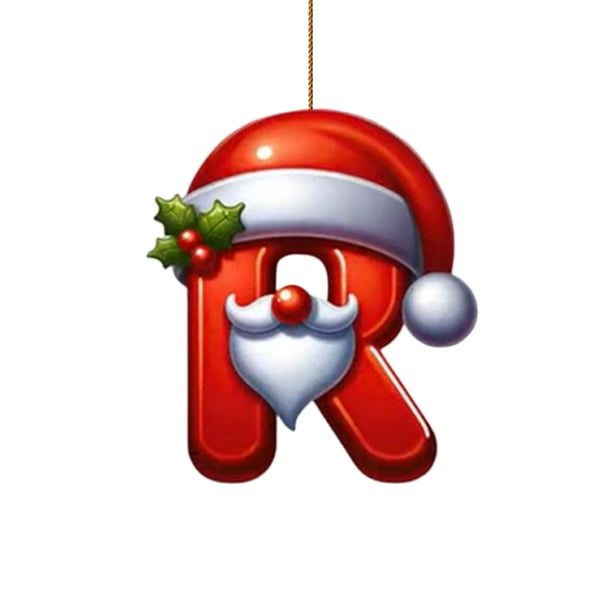 Decoraciones Del Árbol de Navidad Decoración Del Árbol de Navidad de 26 Letras Decoración Del Árbol de Navidad Colgante Decoración Del Árbol de Navidad Personalizada