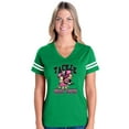 thumbnail image 1 of Womens Tackle Breast Cancer Football Football V-Neck T-Shirt, 1 of 5