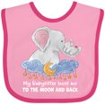 thumbnail image 3 of Inktastic My Babysitter Loves Me to the Moon and Back Elephant Family Boys or Girls Baby Bib, 3 of 4