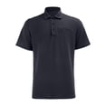 thumbnail image 2 of Qwertyu Capri Polo Shirts Men Breeze Short Sleeve Casual Collared Golf Shirt Lightweight Stretch Quick Dry Textured Summer T-Shirts with Front Pocket Dark Gray XL, 2 of 6