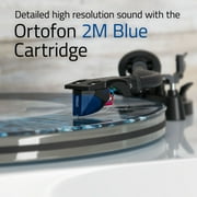 Fluance RT85 Reference High Fidelity Vinyl Turntable Record Player with Ortofon 2M Blue Cartridge, Acrylic Platter, Speed Control Motor High Mass MDF Wood Plinth Vibration Isolation Feet - Piano Whit