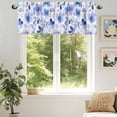 thumbnail image 6 of Blue Purple Valances for Windows, 60 x 18in, Pansy Flowers Abstract Watercolor Ombre Petals Rod Pocket Kitchen Valance Curtain Light Filtering Window Treatments for Living Room Bedroom, 1 Panel, 6 of 7