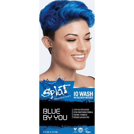 Splat 10 Wash Blue By You Hair Color, No Bleach Temporary ...
