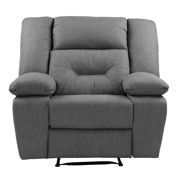 Sillón Reclinable Mecedora TRINITY Bumers 1 Plaza Gris Acero