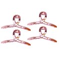 thumbnail image 1 of 4 Uds clip de plástico de metal de imitación simple 11cm clip de tiburón cruzado grande accesorios para el cabello rosa, 1 of 8