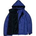 thumbnail image 2 of Men's Heavy Padded Full Fleece Insulated Jacket Negative Degree Canadian Winter Weather Coat with Removable Hood, 2 of 2
