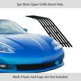 thumbnail image 3 of APS Compatible with Chevy Corvette 2006-2010 C6 Z06 Lower Bumper Stainless Steel Black 8x6 Horizontal Billet Front Grill Grille Insert C65768J, 3 of 7