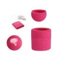 thumbnail image 4 of Conjunto de muñequeras y diademas para el sudor - Banda deportiva de algodón (1 diadema + 2 muñequeras) - Rosa, 4 of 5