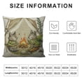 thumbnail image 5 of Camping Animals Throw Pillow Cover Tree Deer Fox Tent Bonfires Outdoor Adventure Decorative Pillow Cases Square Cotton Linen Cushion Cover for Home Bed Sofa Couch, 5 of 5