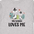 thumbnail image 4 of Inktastic Zebra My Nanny Loves Me Boys or Girls Long Sleeve Toddler T-Shirt, 4 of 5