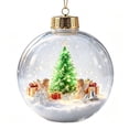 thumbnail image 7 of Christmas Ornament Ball with Warm LED Light 2D Acrylic Clear Hanging Pendant for Holiday Tree Decor and Gift Giving, 7 of 7