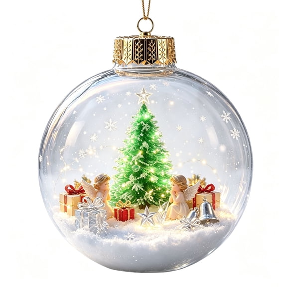 YuanGuangQ Miniature Christmas Ball Ornaments, Christmas Decorative Balls for Tiny Scene Display, Festive Hanging Baubles for Xmas Tree Home Holiday Decoration