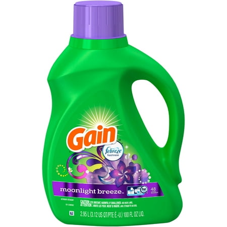 Gain with Febreze Moonlight Breeze Liquid Laundry Detergent, 100 fl oz
