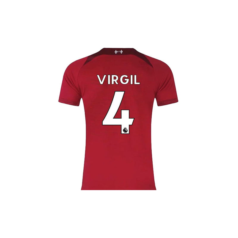 Liverpool Virgil 4 Football Shirt Name/Number Set Child/Youth Printing 