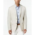 thumbnail image 4 of Tasso Elba Mens Linen Two Button Blazer Jacket, Beige, Big & Tall, Small, 4 of 4