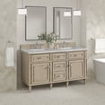 thumbnail image 5 of James Martin Vanities 424-V60D-LNO-3VSL Lorelai 60" Double Basin Wood Vanity Set - Light, 5 of 7