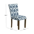 thumbnail image 3 of HomePop Classic Parsons Dining Chair, Set of 2, Blue Ikat Medallion Print, 3 of 9