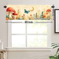 thumbnail image 3 of Rod Pocket Polyester kitchen Curtain Valances for Windows With Mushroom Butterfly And Moon Design For Indoor Living Room Bedroom Kitchen Decoration 54x18 inch, 3 of 5