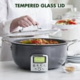 thumbnail image 3 of GreenPan Elite Essential Smart Electric 6QT Skillet Pot, Presets to Sear Saute Stir-Fry and Cook Rice, Healthy Ceramic Nonstick and Dishwasher Safe Parts, Easy-to-use LED Display, Graphite, 3 of 6