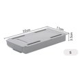 thumbnail image 2 of Cajón de mesa Caja de almacenamiento ABS debajo del escritorio Bandeja organizadora de papelería (Gris S), 2 of 4