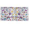 thumbnail image 7 of Yayeee Kitchen Curtains Set of 2 Light Filtering 57"x36" Over Sink Window Panels, Purple Doodle Pattern, 7 of 7