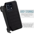 thumbnail image 2 of Compatible for Moto Motorola Edge 2023/Edge 40 Case with Clip Belt Holster, Heavy Duty Military Grade Drop Protective Case No Screen Protector (Pro Black), 2 of 5