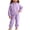 Purple, variant on DJDLJWCJ Toddler Girls 2 Piece Fleece Lined Outfit Set Quarter Zip Stand Collar Sweatshirt with Elastic Waist Jogger Pants Pink Size 6-9M