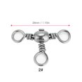thumbnail image 4 of LYUMO 20Pcs Durable Flexible Three Way Rolling Swivels Triple Swivel Fishing Connectors,Rolling Swivels, Triple Swivels, 4 of 5