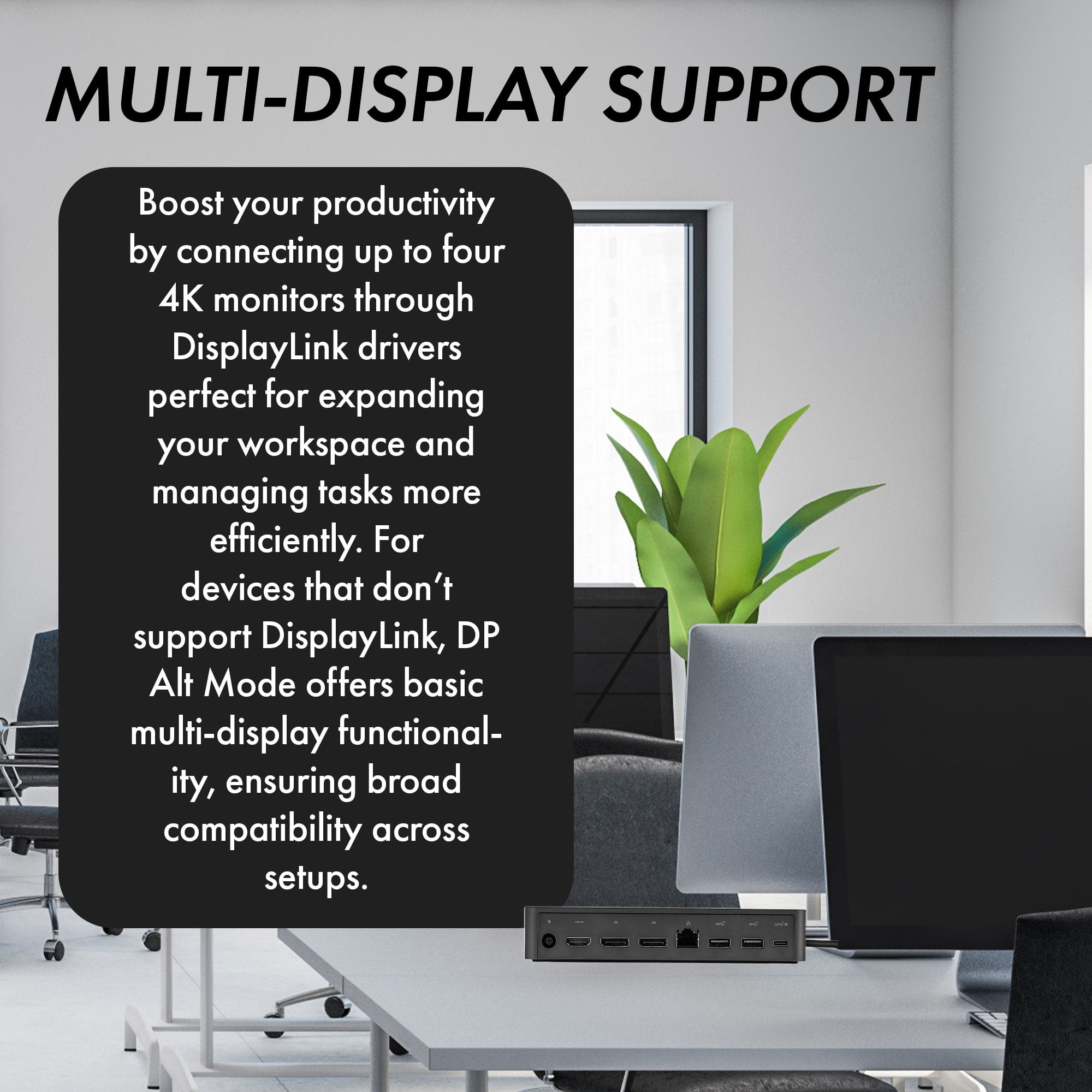 Dell Universal Dock UD22, USB-C Docking Station with 96W Power Delivery, Quad 4K Display Support, USB 3.2 Gen 2, HDMI, Dual DisplayPort, Ethernet Bundle With Accessories
