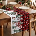 thumbnail image 3 of Red Plaid Christmas Dresser Scarf Farmhouse, Dining Table Decorations for Wedding/Parties, Snowman Xmas Tree Snowflake Winter Table Runner 36 Inches Long for Kitchen Dining, 13 x 36 In, 3 of 9