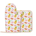 thumbnail image 2 of Sikiie Flamingo And Pineapple Oven Mitts and Pot Holders Set, Kitchen Oven Glove High Heat Resistant with Non-Slip Silicone Surface for Cooking, 2 of 7