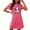 Hot Pink, variant on Zorckvet Womens Soft Nightgowns Oversized Dressy Sleepshirts Plus Size Valentine's Day Short Sleeve Nightshirts for Women Crewneck